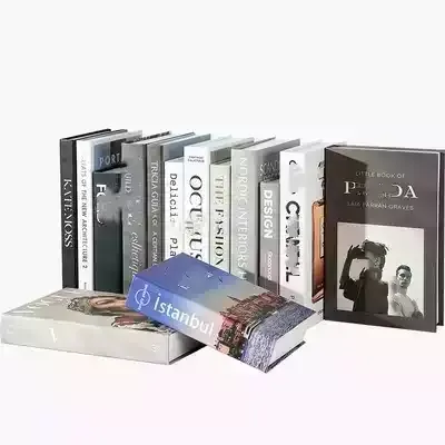 Hot sale high quality brand printing designer decor faux books for home decoration
