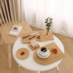 Vente chaude nordique bureau décoratif en bois servant plateau à café nourriture gâteau plateau <span class=keywords><strong>de</strong></span> rangement organisateur planche à découper en bois - Product Image 5