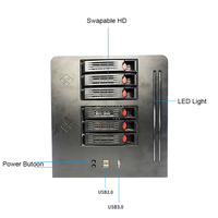 RGEEK – boîtier de serveur NAS de bureau à 6 baies avec USB 2.0, Mini ITX 6 baies, châssis NAS appliqué au bureau