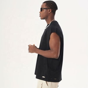Custom Men's Crew Neck Cut-Off Sleeves Cotton <b>T</b> <b>Shirt</b> Cut Off Sleeveless Oversize <b>Blank</b> <b>T</b> <b>Shirts</b> Vintage - Product Image 4