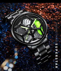 Reloj <span class=keywords><strong>de</strong></span> Pulsera <span class=keywords><strong>de</strong></span> Cuarzo para Hombre con Logotipo Personalizado, Esfera Giratoria 3D Hueca, Estilo Modificado Todoterreno, Resistente al Agua - Product Image 2