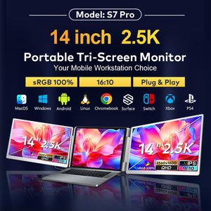 Vente chaude prix de gros Version élargie 2.5K 16:<span class=keywords><strong>10</strong></span> Double câble pour deux écrans portables Triple moniteur d'ordinateur portable - Product Image 2