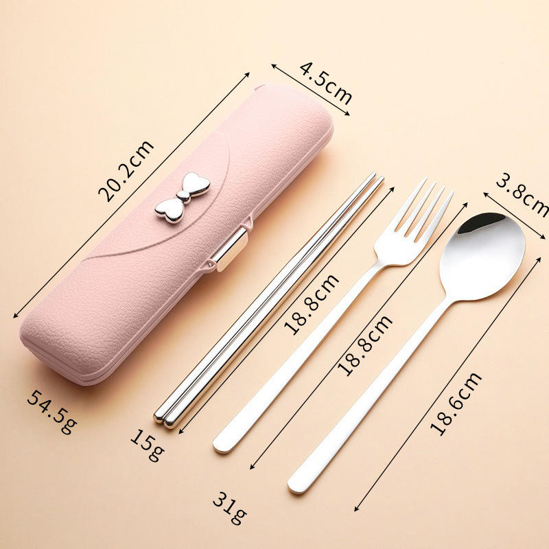 Boîte rose-trois pièces en argent