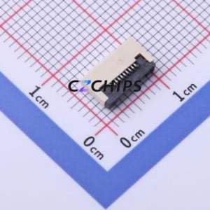 FC05-S10FCT-00 FFC/FPC Connector SMD,P=0.5mm,Horizontal Mount Connector Flip Cover Type Bottom Contact 10P 0.5mm - Product Image 1