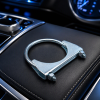 Collier de serrage en U pour tuyau d'échappement flexible auto, en acier inoxydable 201 et acier galvanisé, pour bande étroite, de 1,5 à 12 pouces, pour système de silencieux