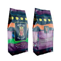 Sachet de café personnalisé de 12 oz, qualité alimentaire, recyclable, avec impression héliogravure mate, fond plat, soufflets latéraux, fermeture à lien métallique, résistant à l'humidité, pour gelée