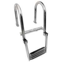 Herrajes marinos de alta calidad, pasamanos plegable oculto de acero inoxidable 316, escalera colgante telescópica, acero inoxidable 316