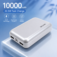 Nouvelle batterie externe portable de 10000 mAh avec charge rapide 22,5 W, sortie Type-C, chargeur de téléphone portable, OEM ODM