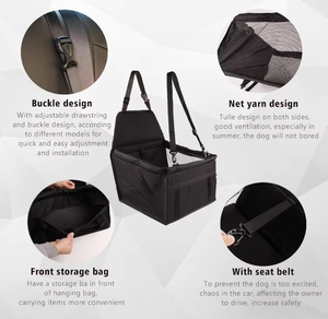 Waterproof Breathable Pet <strong>Car</strong> Booster <strong>Seat</strong> Small Dogs &amp; Cats Travel <strong>Carrier</strong> Bag Protective Dog Cat <strong>Seat</strong> <strong>Cover</strong> for Pets' Travel - Product Image 2