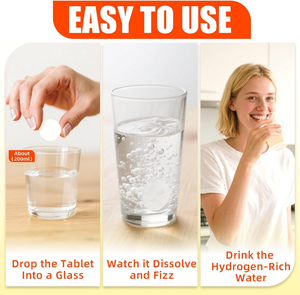 Compresse Effervescenti OEM da 15 Pezzi con Etichetta Privata, Gusto Limone, per Acqua Idrogenata Molecolare H2 con Creatina, NAC e Resveratrolo - Product Image 2