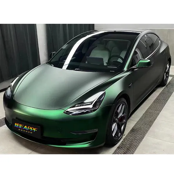 1.52*18M Auto Kleurrijke Veranderende Kromtrekken Film Vinyl Kleurverandering Film Kleurrijke Ppf Wrap Gif Groen Voor Carrosserie