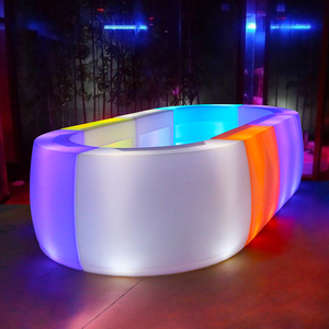Barra iluminada led de plástico, <span class=keywords><strong>mesa</strong></span> de cóctel luminosa, comercial, portátil - Product Image 2