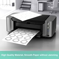 Feuilles d'autocollants imprimables d'étiquettes de cercle blanc pour imprimantes à jet d'encre/laser, étiquettes d'impression d'autocollants rondes 2.5 pouces
