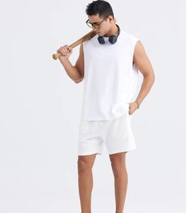 Chaleco Blanco Informal de Verano T013 para Hombre, Holgado, sin Mangas, 100% Algodón, Cómodo, 240g, Tejido Personalizado - Product Image 3