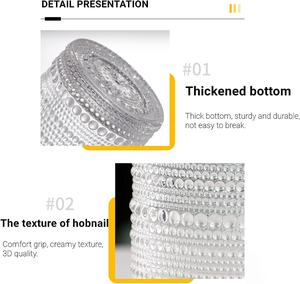 Taza de Vidrio Samyo Vintage con Relieve de Lunares para Beber Té, Café, Postre, Leche, <span class=keywords><strong>Cereal</strong></span>, Desayuno - Product Image 6