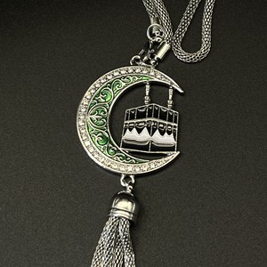 Pendentif en forme de lune en alliage de zinc pour voiture, ornement suspendu, décoration islamique musulmane, accessoires pour le Ramadan, idée <span class=keywords><strong>cadeau</strong></span> pour l'Aïd Moubarak - Product Image 6