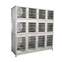 Cage d'Accueil pour Animaux de Compagnie en Acier Inoxydable Fabriquée sur Mesure pour Chiens et Chats Anti-Collision Durable Respirante Style Classique de Luxe
