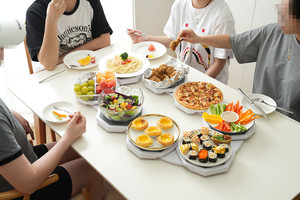 Pigro <span class=keywords><strong>Susan</strong></span> 8 piatto giradischi tavolo da pranzo regolabile per rettangolare lungo e oblungo tavolo - Product Image 2
