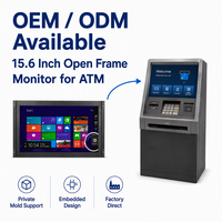 Layar Sentuh Kapasitif PCAP 15,6 Inci 1920x1080 Monitor LED TFT Industri Bingkai Terbuka VGA USB HDMI