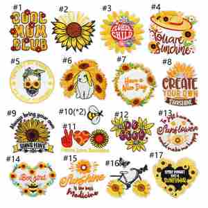 Parches Termoadhesivos de Girasol con Frases Inspiradoras y Bordado de Girasol - Product Image 2