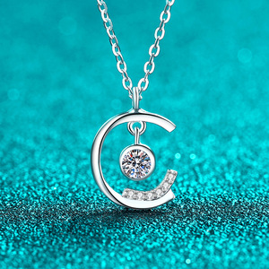 Collar Xindeyi de Plata de Ley S925 con Moissanita, un Colgante Delicado y Elegante para Mujer, un Collar de Lujo Ligero de Alta Gama - Product Image 1