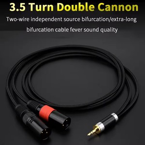 <span class=keywords><strong>Cable</strong></span> Divisor de <span class=keywords><strong>Audio</strong></span> Auxiliar de Alta Calidad, Conector TRS Estéreo de 3.5mm Macho a Doble XLR de 3 Pines Macho, <span class=keywords><strong>Cable</strong></span> de Nylon Tricot de <span class=keywords><strong>3.5</strong></span> a XLR - Product Image 2
