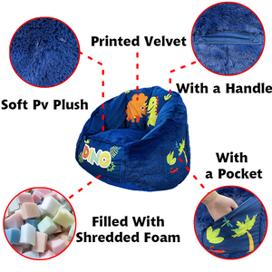 2023 vente chaude impression dinosaure enfants pouf bébé personnalisé en gros pouf chaise coussin chaise pour enfants - Product Image 2
