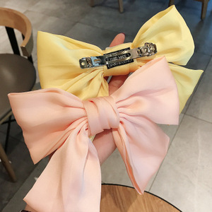 HOVANCI 20CM Vente <span class=keywords><strong>à</strong></span> Chaud Grande Taille Tissu Arc Pinces <span class=keywords><strong>À</strong></span> <span class=keywords><strong>Cheveux</strong></span> Couleur Unie Soie Arc Printemps Clip <span class=keywords><strong>Épingle</strong></span> <span class=keywords><strong>À</strong></span> <span class=keywords><strong>Cheveux</strong></span> - Product Image 4