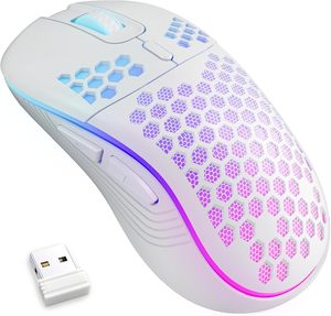 Professional Wireless Gaming <b>Mouse</b> 3200DPI Rechargeable RGB Gamer <b>Mouse</b> with Honeycomb <b>Computer</b> <b>Mouse</b> Gaming <b>Mice</b> - Product Image 1