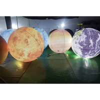 Ballon gonflable géant lumineux LED personnalisé en forme de planète pour la décoration d'événements et de fêtes