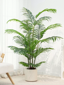 Palmier artificiel de simulation vert pour jardin intérieur, plante artificielle haut de gamme en plastique, bonsaï, décoration en pot - Product Image 4