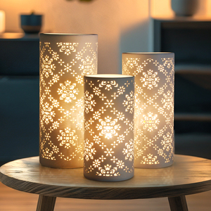 Nhà máy trực tiếp Chất lượng cao Kích thước nhỏ Sứ đêm đèn hiện đại ấm dẫn chuyển đổi plug-in phổ biến cho phòng khách bàn trang trí nội thất - Product Image 1