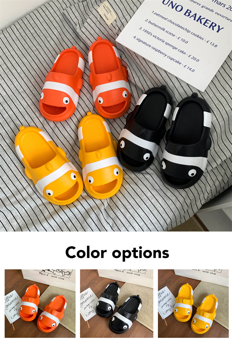 Clownfish Slipper Women Soft Thick Home Bathroom Cartoon Couple Slides Slippers