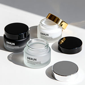 <span class=keywords><strong>Protection</strong></span> de l'environnement, crème pour le visage sans soufre 50g, pot en bambou pour gommage du visage, pot en verre pour cosmétiques de soin de la peau - Product Image 4