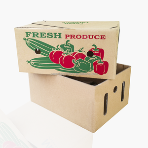 Boîte en carton ondulé enduit, personnalisée <span class=keywords><strong>et</strong></span> recyclable, pour l'emballage de concombres, légumes <span class=keywords><strong>et</strong></span> fruits frais - Product Image 6