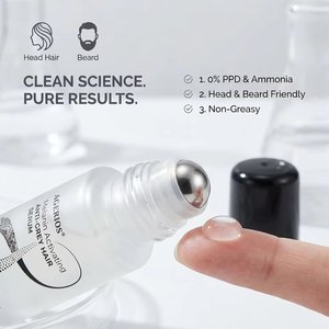 Suero <span class=keywords><strong>Natural</strong></span> para Revertir el <span class=keywords><strong>Cabello</strong></span> <span class=keywords><strong>Gris</strong></span>, Tratamiento de <span class=keywords><strong>Cabello</strong></span> Blanco a Negro con Péptidos Biomiméticos, Sin Tintes y No Grasoso - Product Image 4