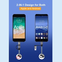 Câble USB 2-en-1 de charge rapide PD avec blindage tressé pour iPhone 12 et téléphone portable