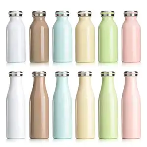 Modernes Design Milchglas Edelstahl Thermal wasser flasche Hand vakuum flasche Dünne isolierte Milch flasche für den Außenbereich