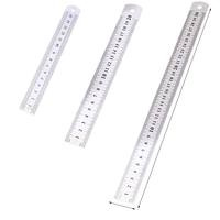 Règle droite en acier inoxydable pour étudiants, 10-100 cm, durable, facile à lire, épaisse et rigide, OEM TL-JS106, promotionnelle