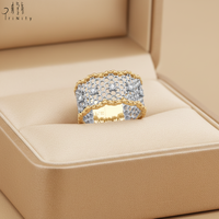 Vintage-Design Feiner Schmuck Antike Spitzenkunst 18K Massivgold Krappenfassung Echter Natürlicher Diamant Hochzeit Jubiläum Party