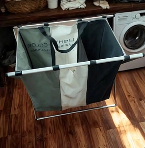 2024 vente chaude 3 pièces Oxford tissu sac à <span class=keywords><strong>linge</strong></span> étanche pliable Landry <span class=keywords><strong>panier</strong></span> <span class=keywords><strong>panier</strong></span> à <span class=keywords><strong>linge</strong></span> 3 <span class=keywords><strong>compartiments</strong></span> - Product Image 3