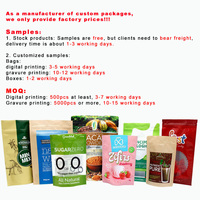 Emballage personnalisé en sachet plastique de qualité alimentaire, sachets refermables Doypack pour poudres, compléments alimentaires, collations et bonbons