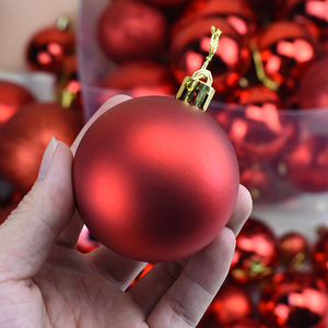 Le plus récent galvanisé 3/4/5/6/8cm baril miroir boule en plastique décorations d'arbre de noël pour la saint-valentin - Product Image 3