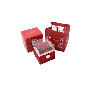 Scatola regalo regalo con cuore in acciaio inossidabile personalizzato con Flip automatico scatole <span class=keywords><strong>di</strong></span> Rose quadrate per <span class=keywords><strong>gioielli</strong></span> <span class=keywords><strong>di</strong></span> <span class=keywords><strong>san</strong></span> <span class=keywords><strong>valentino</strong></span> - Product Image 2
