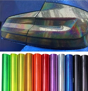 30CM * 10M motocicleta coche láser panal faros lámpara de luz trasera <span class=keywords><strong>vinilo</strong></span> envoltura automóvil <span class=keywords><strong>faro</strong></span> película impermeable autoadhesivo - Product Image 2