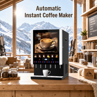Distributeur automatique de café de qualité commerciale, 6 saveurs, chaud et froid, type instantané, service OEM direct usine