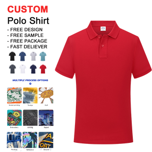 Men's Summer Business Casual Cotton for Polo Shirt Anti-Pilling Short Sleeve Button Digital Print Back Neck Logo ODM Supply