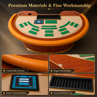 Table de poker et de baccara électronique intelligente et portable avec RFID, distributeur de cartes, écran tactile et gestion des jetons – Luxe et performance pour le jeu commercial