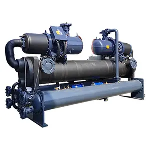400KW Water type cooled screw chiller price with double compressors for coating cooling