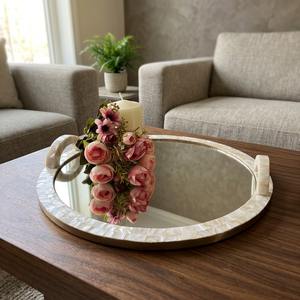 Modern Copper Art Deco Round Serving Tray for Birthday Christmas Wedding Decor-<b>Cheap</b> Price - Product Image 3